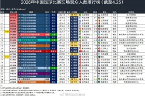 熊猫体育-26年中国足球比赛现场观众人数排行榜，国安2-4津门虎55396排第七